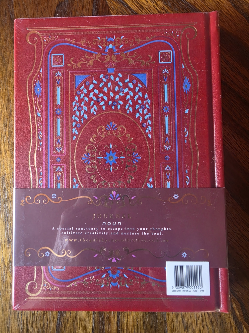 Elegant Red Dot Grid Notebook A5 Gold Foil Detailing The Quirky Cup Collective - Picture 4 of 7